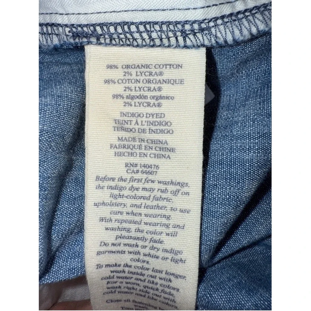 Faherty Mens Small Essential Cotton‎ Stretch Shorts Indigo Blue 6.5
